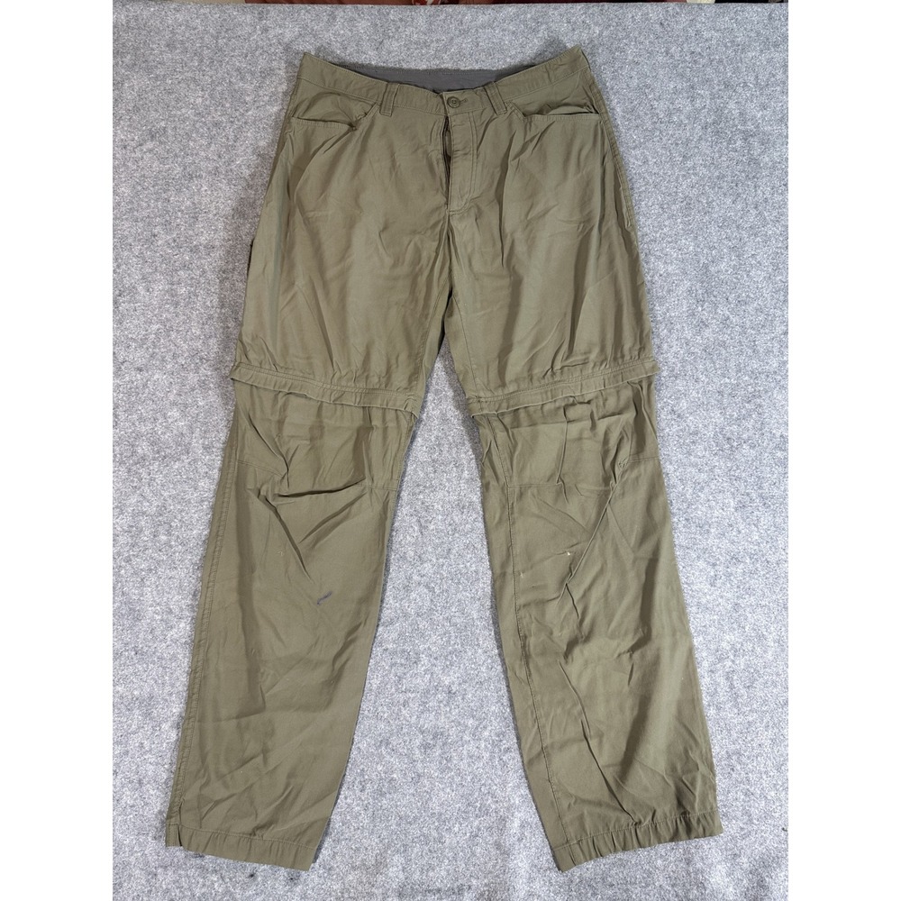 Eddie Bauer Convertible Hiking Pants 36x34 Green Lightweight Performance
